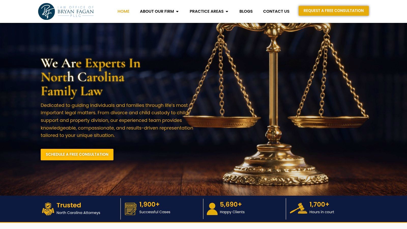 Screenshot from https://bryanfaganlaw-nc.com